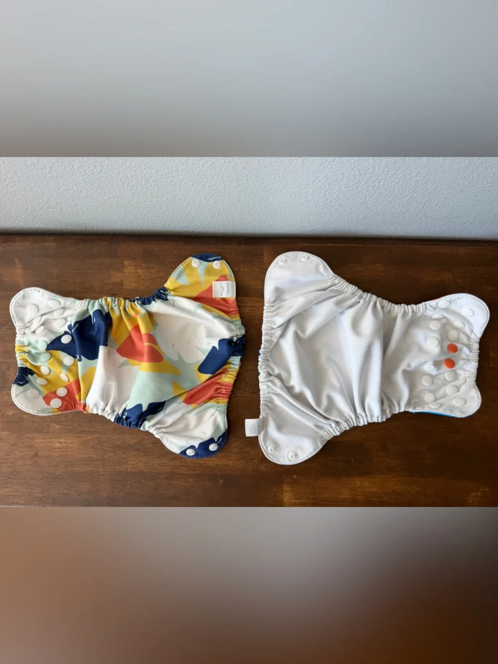 Esembly lot of 2 snap cloth diaper covers size 1 7-17lbs